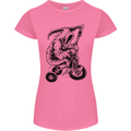 Grim Reaper Trike Bicycle Cycling Gothic Womens Petite Cut T-Shirt Azalea