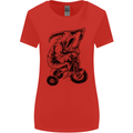 Grim Reaper Trike Bicycle Cycling Gothic Womens Wider Cut T-Shirt Red