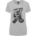 Grim Reaper Trike Bicycle Cycling Gothic Womens Wider Cut T-Shirt Sports Grey