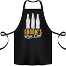 Grooms Brew Crew Beer Cotton Apron 100% Organic Black