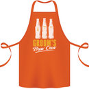 Grooms Brew Crew Beer Cotton Apron 100% Organic Orange