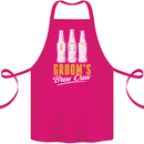 Grooms Brew Crew Beer Cotton Apron 100% Organic Pink