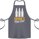 Grooms Brew Crew Beer Cotton Apron 100% Organic Steel