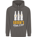 Grooms Brew Crew Beer Mens 80% Cotton Hoodie Charcoal