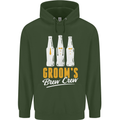 Grooms Brew Crew Beer Mens 80% Cotton Hoodie Forest Green