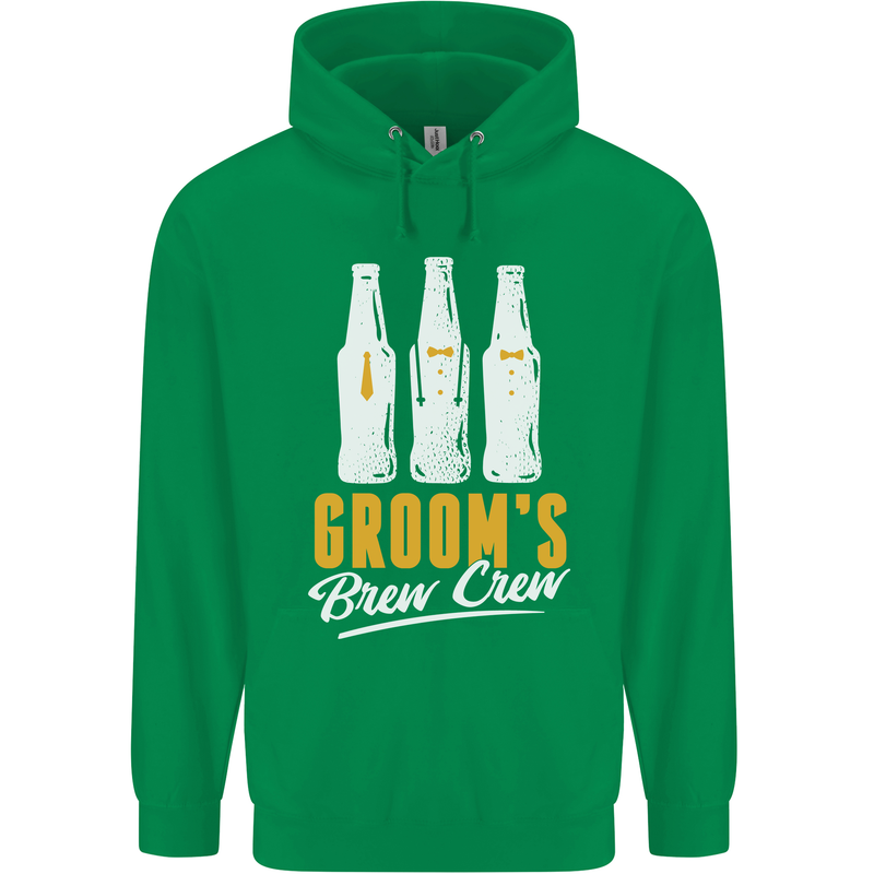 Grooms Brew Crew Beer Mens 80% Cotton Hoodie Irish Green
