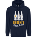 Grooms Brew Crew Beer Mens 80% Cotton Hoodie Navy Blue