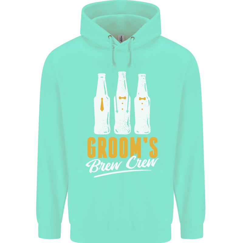 Grooms Brew Crew Beer Mens 80% Cotton Hoodie Peppermint