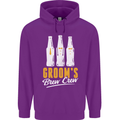 Grooms Brew Crew Beer Mens 80% Cotton Hoodie Purple