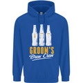 Grooms Brew Crew Beer Mens 80% Cotton Hoodie Royal Blue