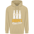 Grooms Brew Crew Beer Mens 80% Cotton Hoodie Sand