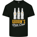 Grooms Brew Crew Beer Mens Cotton T-Shirt Tee Top Black