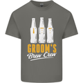 Grooms Brew Crew Beer Mens Cotton T-Shirt Tee Top Charcoal