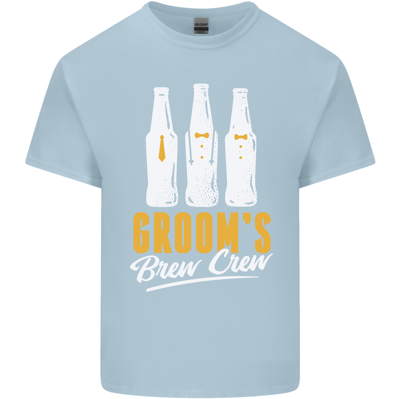 Grooms Brew Crew Beer Mens Cotton T-Shirt Tee Top Light Blue