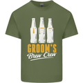 Grooms Brew Crew Beer Mens Cotton T-Shirt Tee Top Military Green