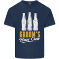 Grooms Brew Crew Beer Mens Cotton T-Shirt Tee Top Navy Blue
