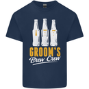 Grooms Brew Crew Beer Mens Cotton T-Shirt Tee Top Navy Blue