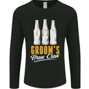 Grooms Brew Crew Beer Mens Long Sleeve T-Shirt Black