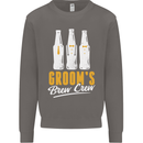 Grooms Brew Crew Beer Mens Sweatshirt Jumper Charcoal