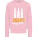 Grooms Brew Crew Beer Mens Sweatshirt Jumper Light Pink