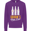 Grooms Brew Crew Beer Mens Sweatshirt Jumper Purple