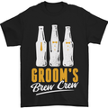 Grooms Brew Crew Beer Mens T-Shirt Cotton Gildan Black