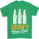 Grooms Brew Crew Beer Mens T-Shirt Cotton Gildan Irish Green