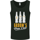 Grooms Brew Crew Beer Mens Vest Tank Top Black