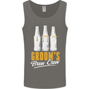 Grooms Brew Crew Beer Mens Vest Tank Top Charcoal