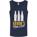 Grooms Brew Crew Beer Mens Vest Tank Top Navy Blue