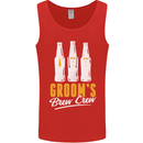 Grooms Brew Crew Beer Mens Vest Tank Top Red