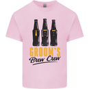 Grooms Brew Crew Beer Stag Doo Do Kids T-Shirt Childrens Light Pink