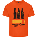 Grooms Brew Crew Beer Stag Doo Do Kids T-Shirt Childrens Orange