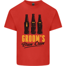 Grooms Brew Crew Beer Stag Doo Do Kids T-Shirt Childrens Red