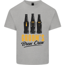 Grooms Brew Crew Beer Stag Doo Do Kids T-Shirt Childrens Sports Grey
