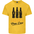 Grooms Brew Crew Beer Stag Doo Do Kids T-Shirt Childrens Yellow