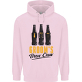 Grooms Brew Crew Beer Stag Doo Do Mens 80% Cotton Hoodie Light Pink