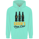 Grooms Brew Crew Beer Stag Doo Do Mens 80% Cotton Hoodie Peppermint