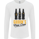 Grooms Brew Crew Beer Stag Doo Do Mens Long Sleeve T-Shirt White
