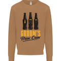 Grooms Brew Crew Beer Stag Doo Do Mens Sweatshirt Jumper Caramel Latte