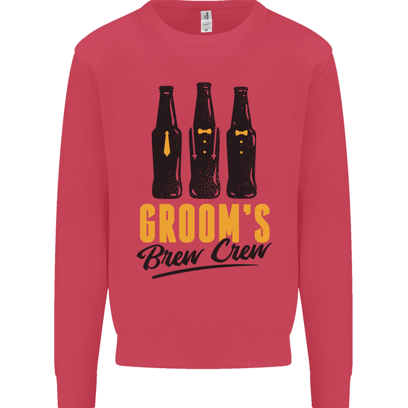 Grooms Brew Crew Beer Stag Doo Do Mens Sweatshirt Jumper Heliconia