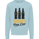 Grooms Brew Crew Beer Stag Doo Do Mens Sweatshirt Jumper Light Blue