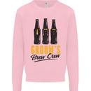 Grooms Brew Crew Beer Stag Doo Do Mens Sweatshirt Jumper Light Pink