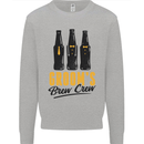 Grooms Brew Crew Beer Stag Doo Do Mens Sweatshirt Jumper Sports Grey