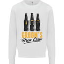Grooms Brew Crew Beer Stag Doo Do Mens Sweatshirt Jumper White