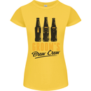 Grooms Brew Crew Beer Stag Doo Do Womens Petite Cut T-Shirt Yellow