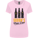 Grooms Brew Crew Beer Stag Doo Do Womens Wider Cut T-Shirt Light Pink