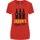 Grooms Brew Crew Beer Stag Doo Do Womens Wider Cut T-Shirt Red