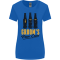 Grooms Brew Crew Beer Stag Doo Do Womens Wider Cut T-Shirt Royal Blue
