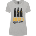Grooms Brew Crew Beer Stag Doo Do Womens Wider Cut T-Shirt Sports Grey